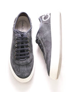 $750 SALVATORE FERRAGAMO - Gray Gancini Logo Sneaker - 8M US