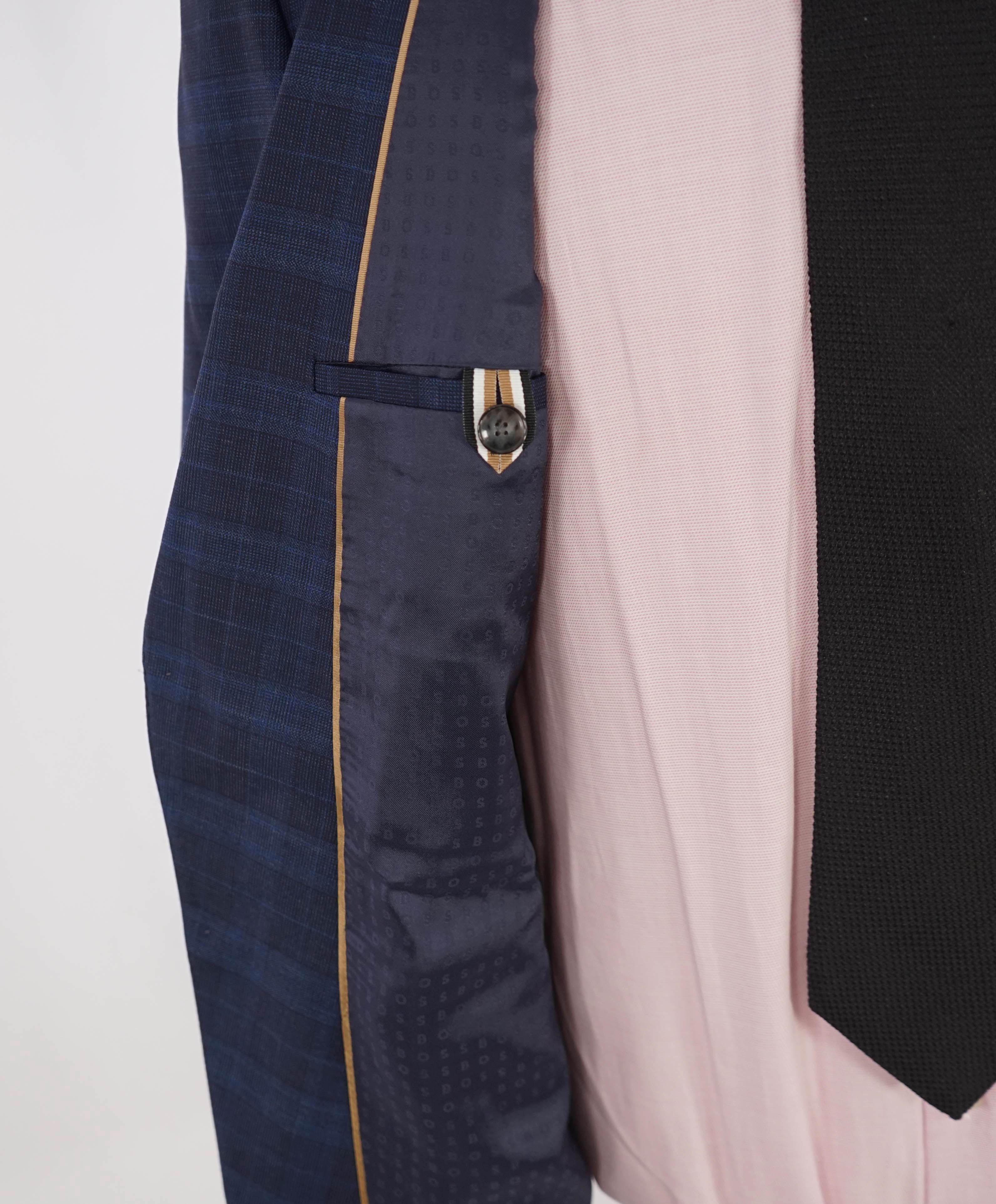 【HUGO BOSS】チーフテーラードジャケット CARLO BARBERA製 HUGO BOSS チーフ テーラードジャケット CARLO BARBERA製 - メルカリ