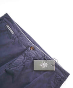 $345 ELEVENTY - Contrast Piping Navy Blue Cotton Cargo Chino Pants - 38W