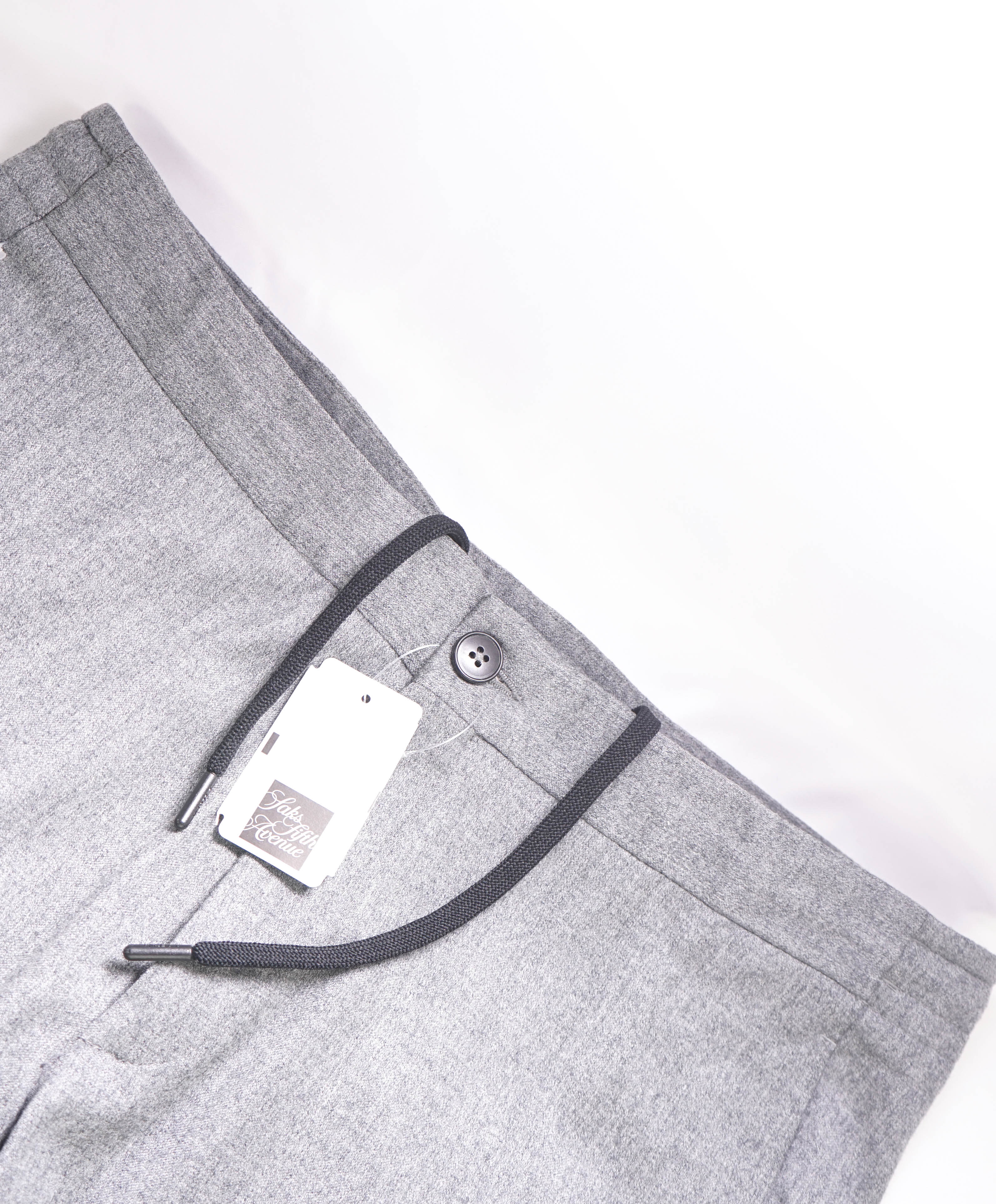 Z ZEGNA - "TechMerino Wash&Go" Drawstring Flat Front Dress Pants - 33W