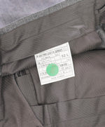 $795 ERMENEGILDO ZEGNA - Windowpane Charcoal Flat Front Pants - 35W