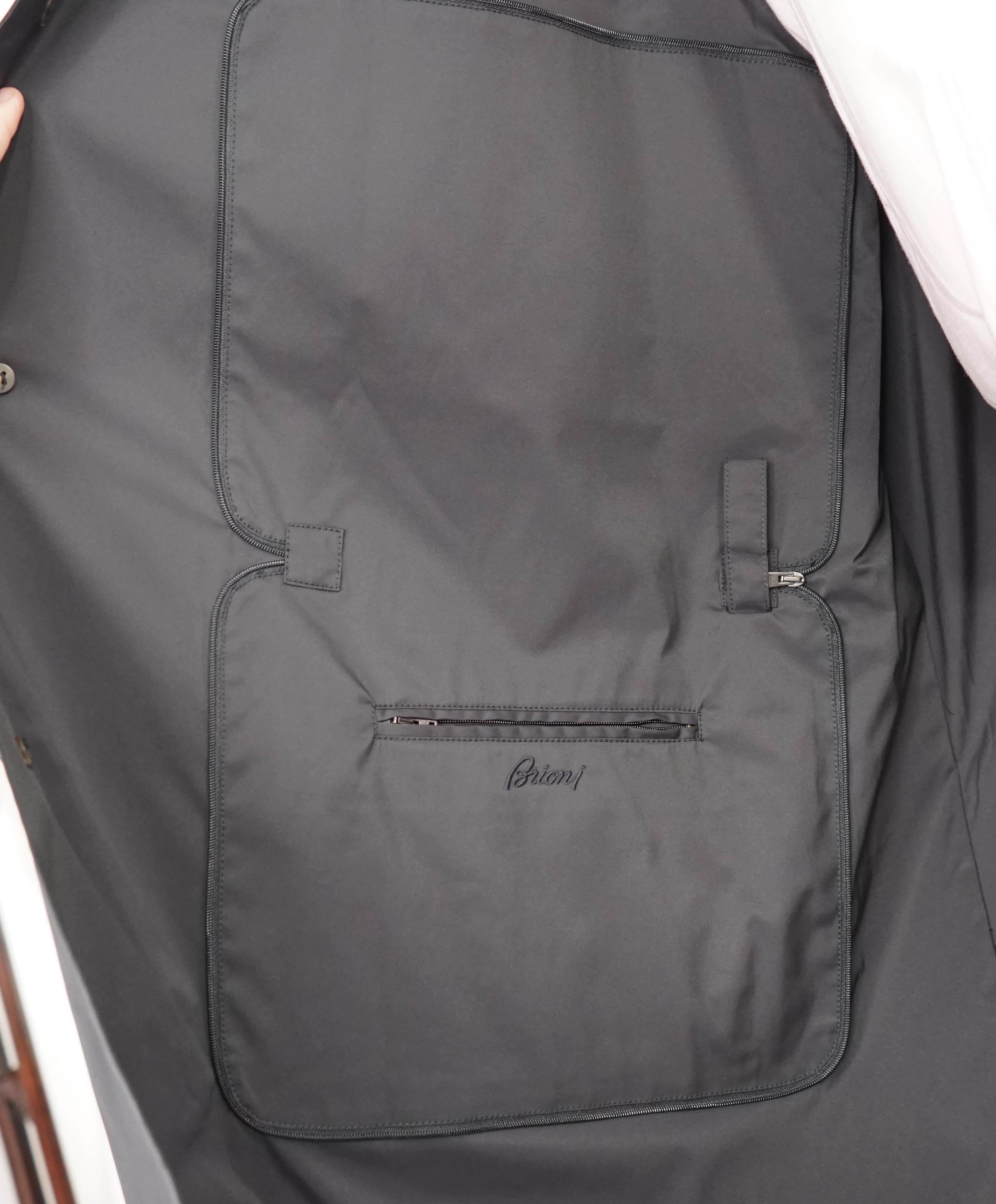 $3,150 BRIONI - Midnight Navy Water Proof PACKABLE Logo Car Coat  - 50US (5XL)