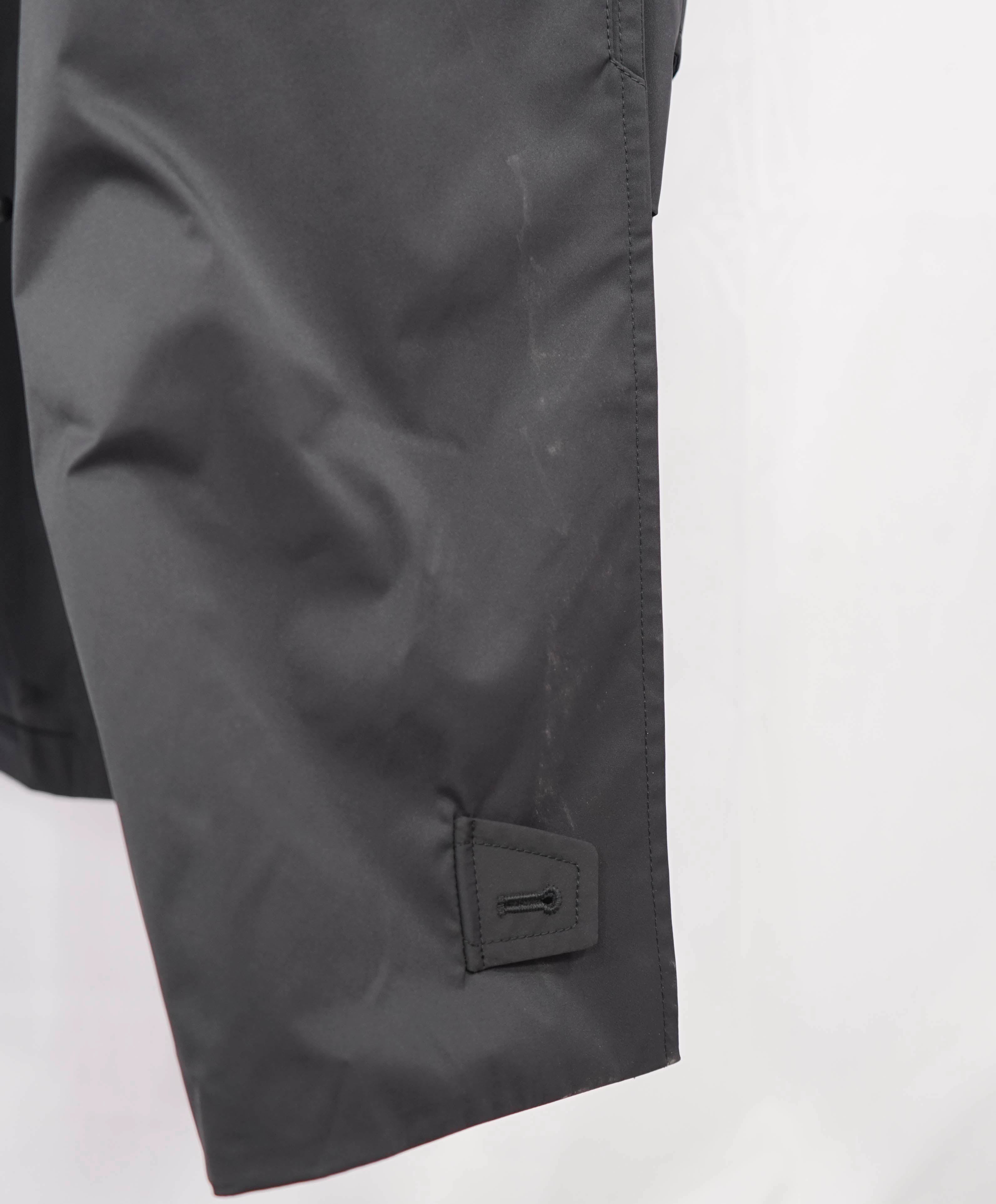 $3,150 BRIONI - Midnight Navy Water Proof PACKABLE Logo Car Coat  - 50US (5XL)