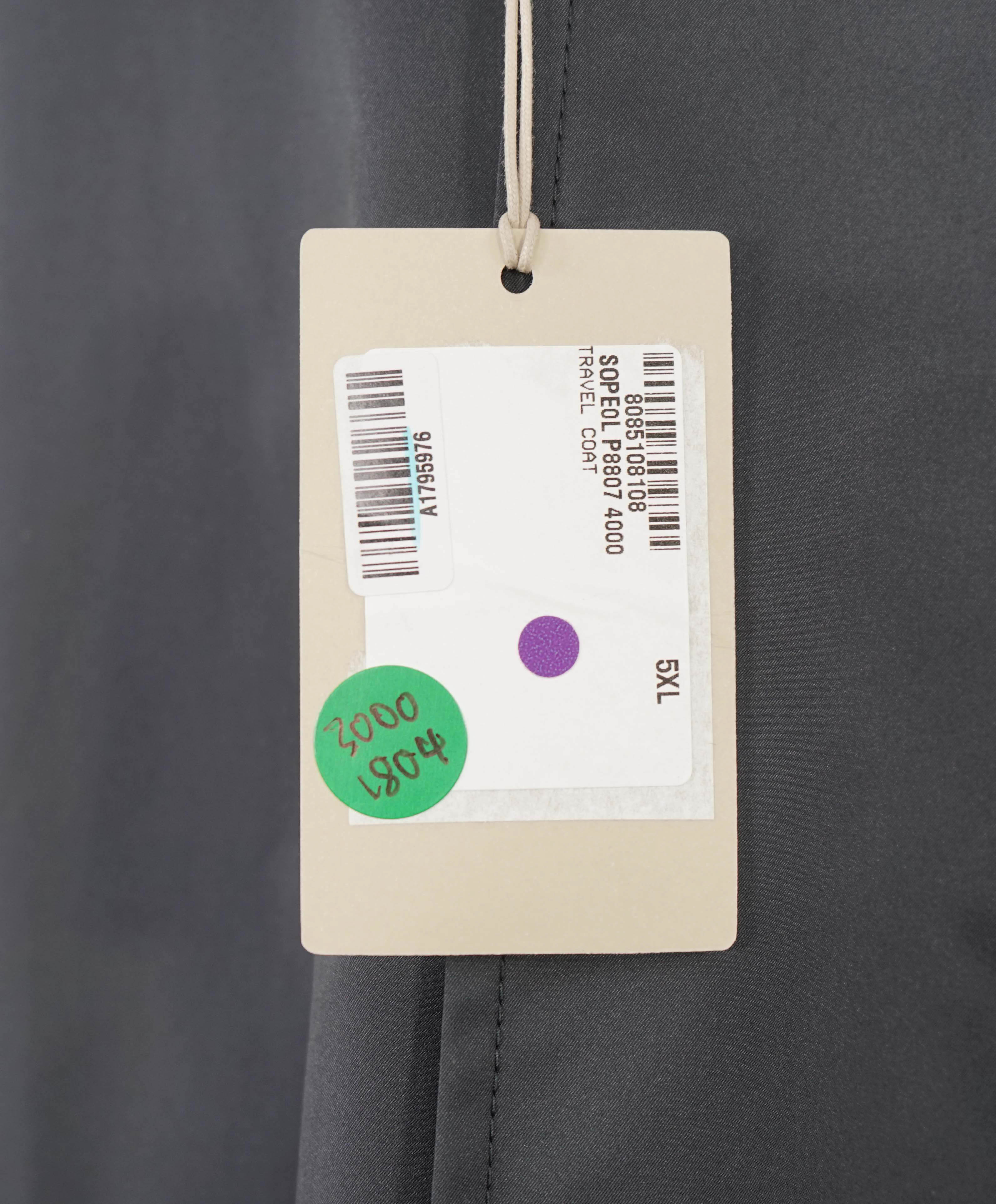 $3,150 BRIONI - Midnight Navy Water Proof PACKABLE Logo Car Coat  - 50US (5XL)