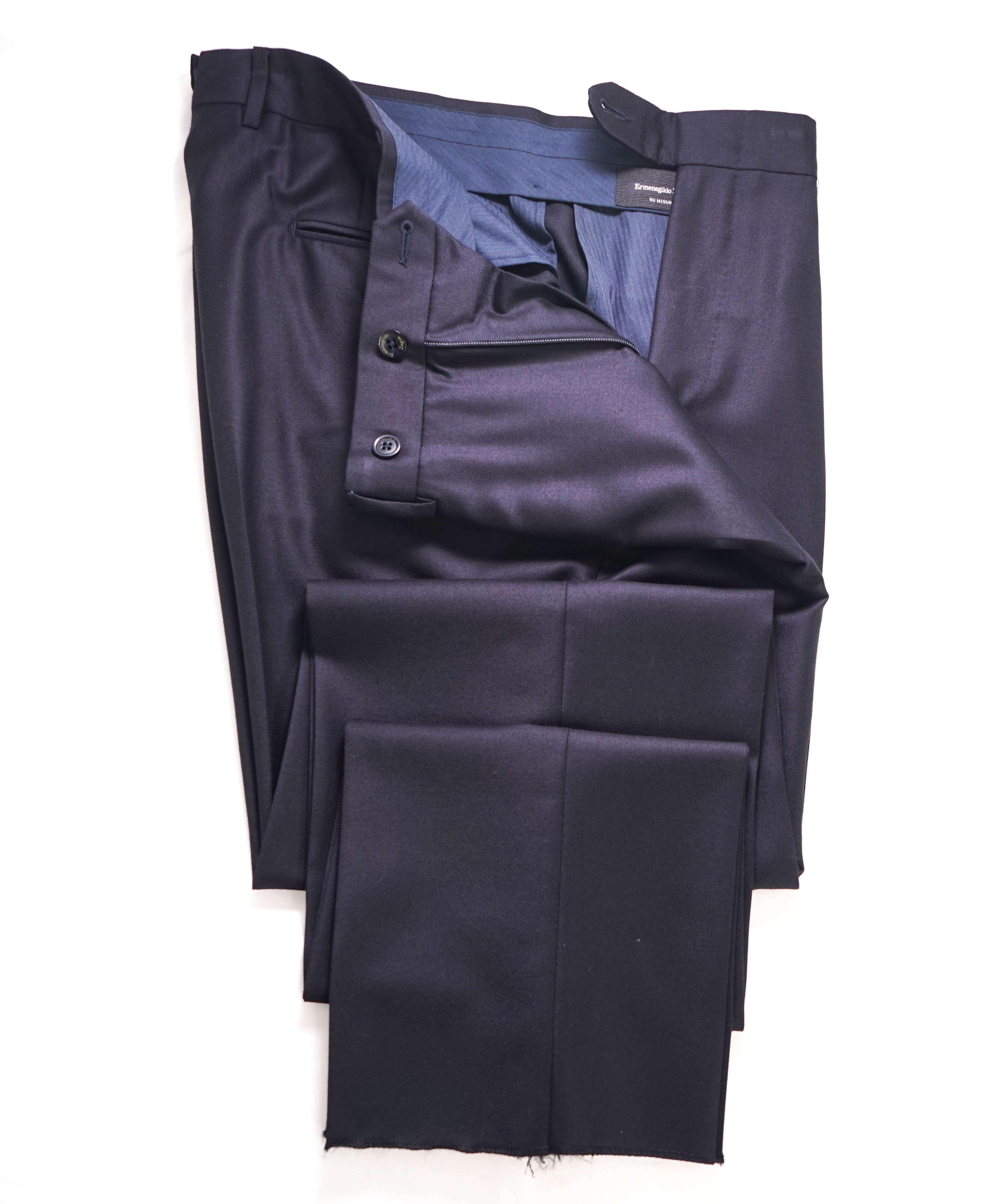$890 ERMENEGILDO ZEGNA -"TROFEO Su Misura" Navy Pants - 34W