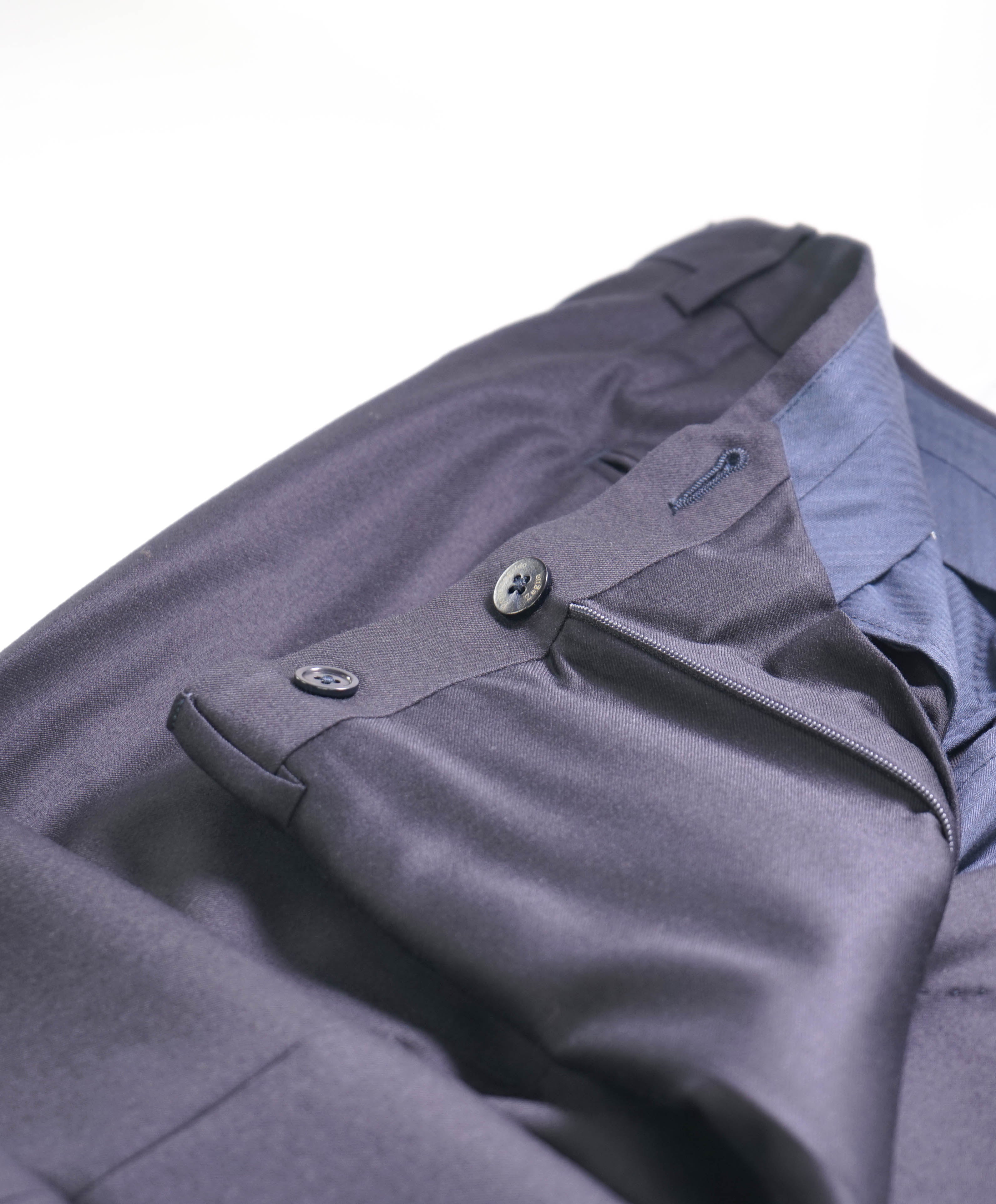 $890 ERMENEGILDO ZEGNA -"TROFEO Su Misura" Navy Pants - 34W