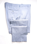$1,095 ERMENEGILDO ZEGNA - Baby Blue "WOOL/LINEN" Pants - 34W