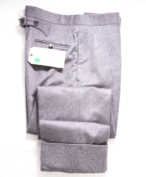 $2,995 THOM BROWNE - "100% CASHMERE" BACKSTRAP TROUSER-(SZ 1) 30W