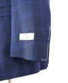 $1,895 CANALI - "STRETCH" Gray/Blue Abstract Check Blazer - 44R