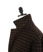 $14,545 KITON - *100% PURE CASHMERE* Brown Houndstooth Top Coat - 48R