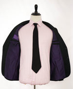 RALPH LAUREN PURPLE LABEL - Notch Lapel Black Tuxedo Suit Side Tabs - 38S
