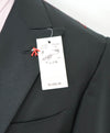 $4,595 ISAIA - "AQUASPIDER" Satin PEAK LAPEL Black Wool Tuxedo - 46L