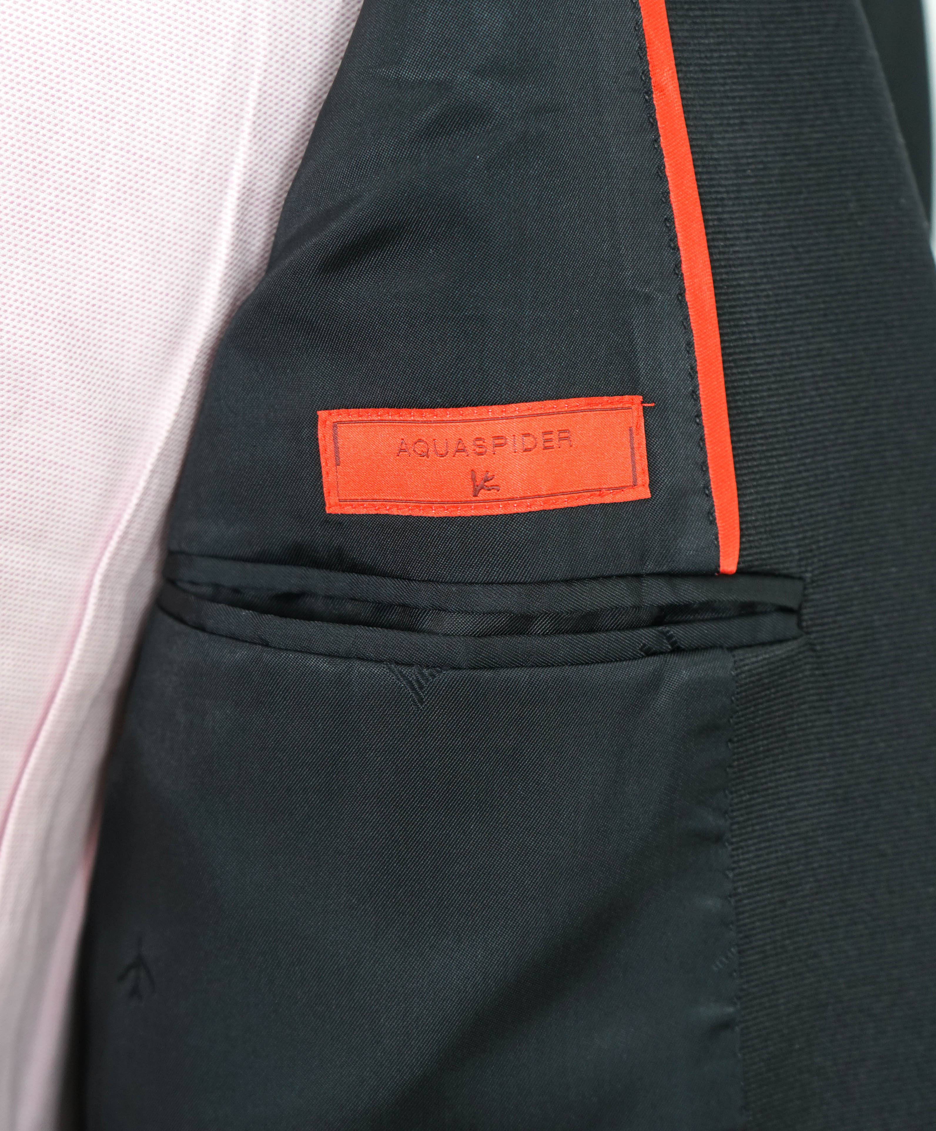 $4,595 ISAIA - "AQUASPIDER" Satin PEAK LAPEL Black Wool Tuxedo - 46L