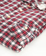 $395 ELEVENTY - Classic Check Soft LINEN Red Button Dress Shirt - M