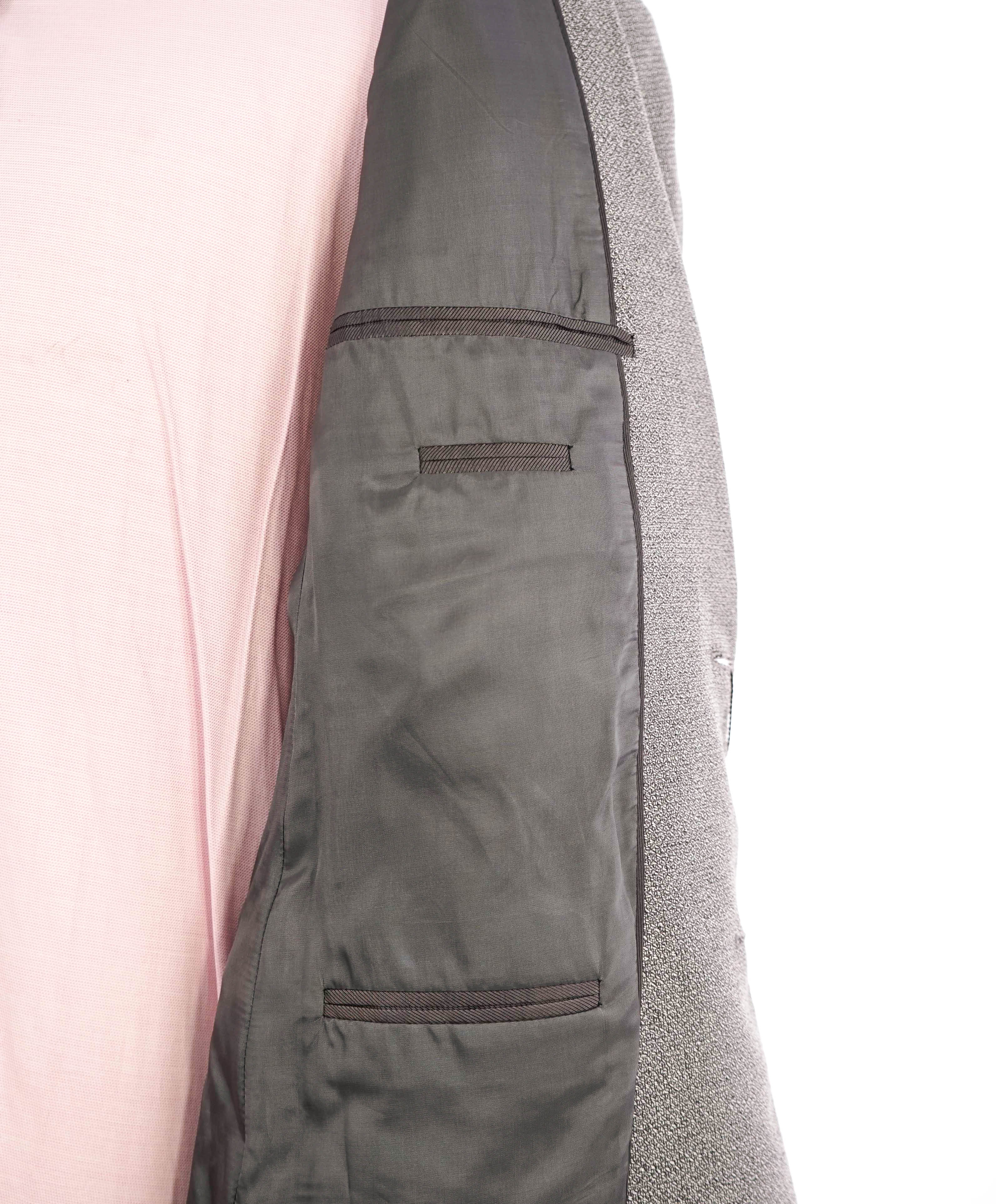 GIORGIO ARMANI - “SOFT” Textured SILK Oxford Weave Gray Blazer - 40R