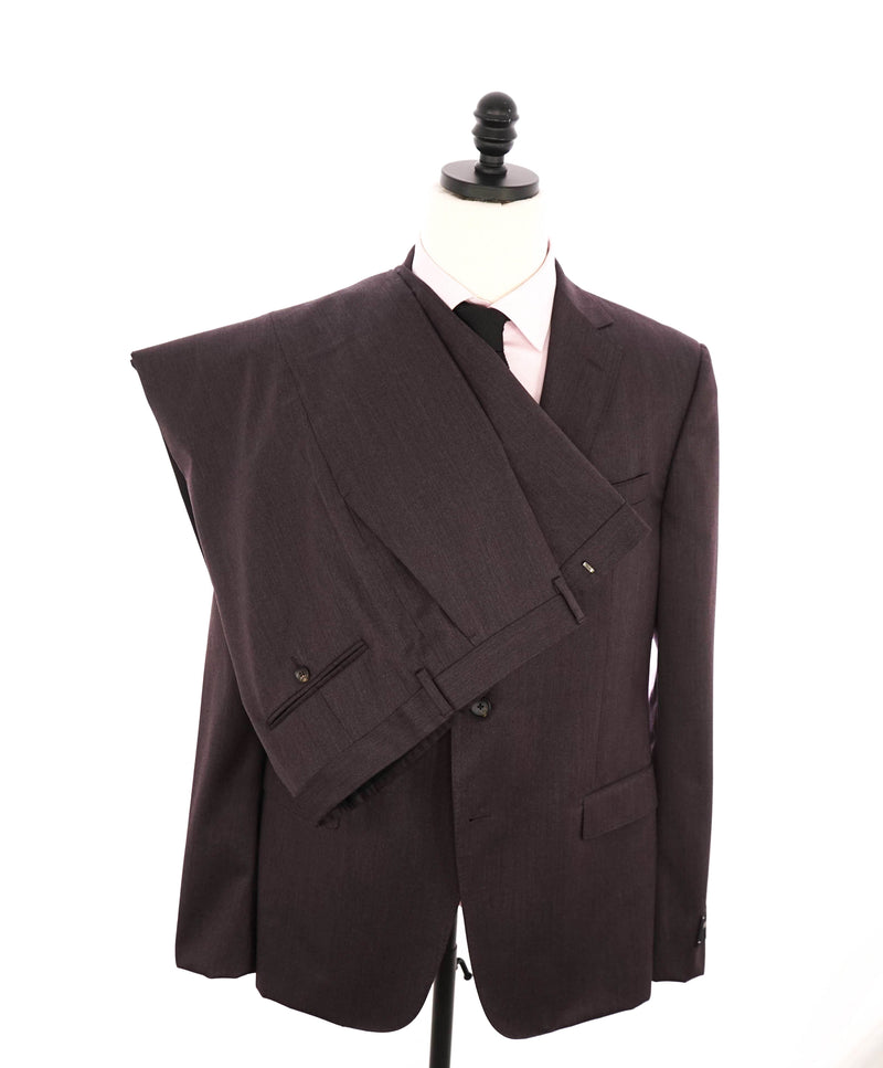 Z ZEGNA - WOOL Burgundy Heather Slim Wool Suit - 44R US (54EU)