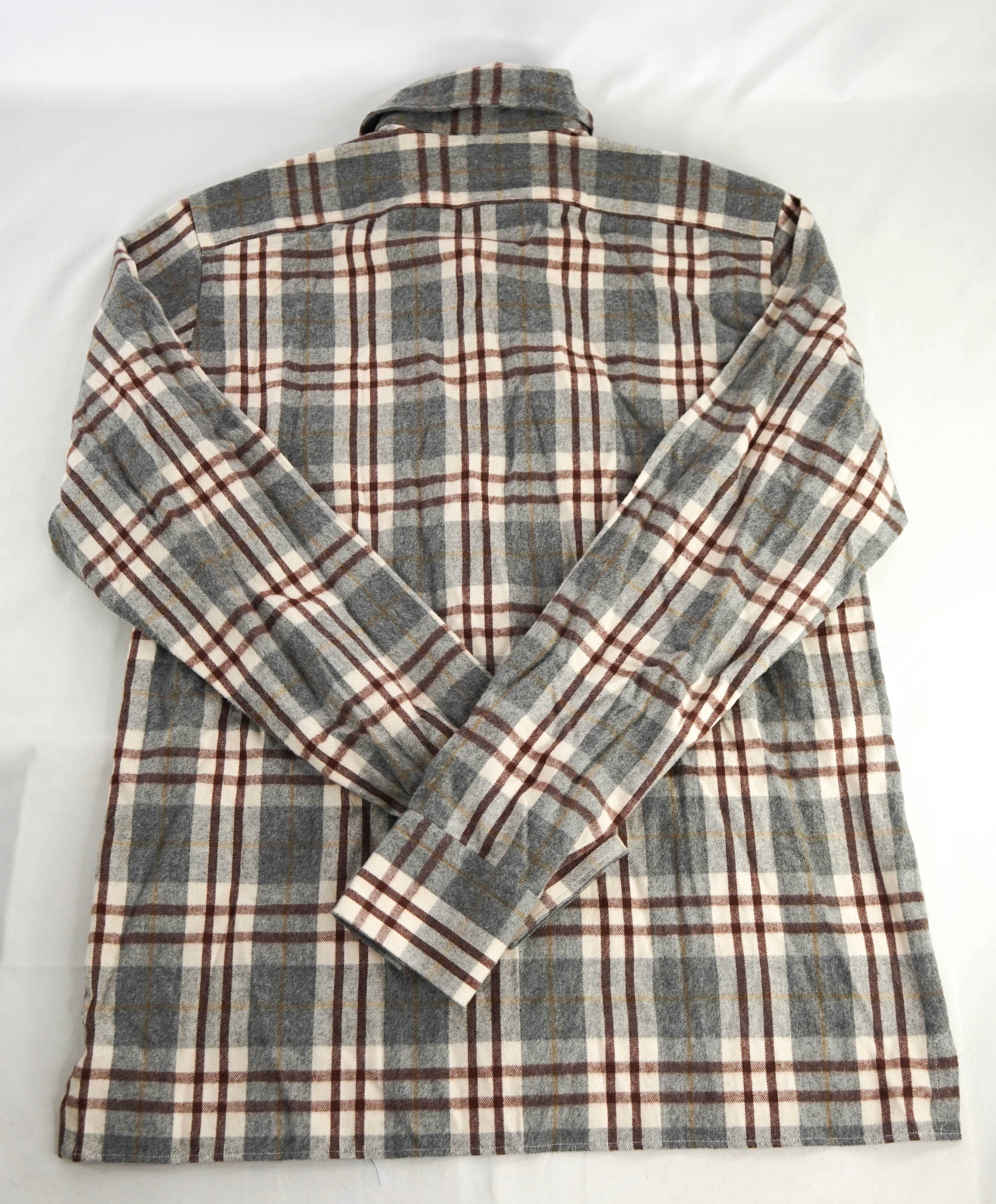 $595 ELEVENTY PLATINUM - Cotton Gray / White Shirt Jacket Coat - M