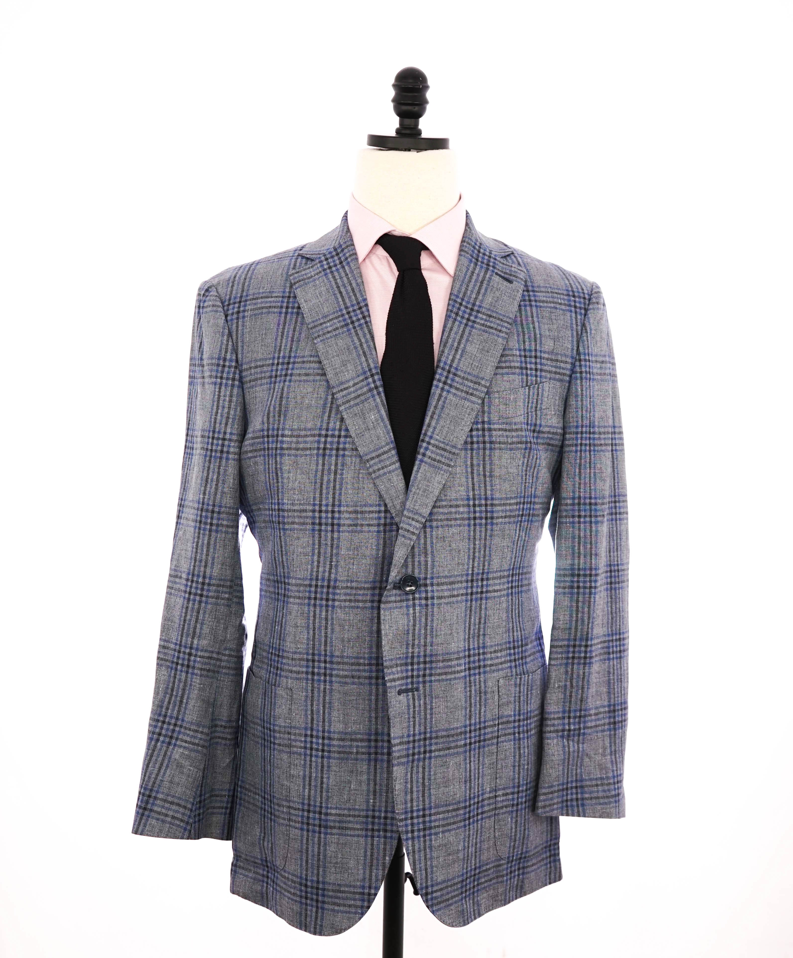 $2,695 ERMENEGILDO ZEGNA - *Crossover* Wool/Silk/Linen Blazer - 44R