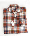 $395 ELEVENTY - Classic Check LINEN Multi Button Dress Shirt - M