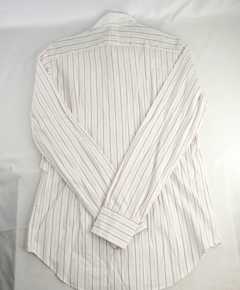 $395 ELEVENTY -*Wide Spread Contrast Collar* Button Dress Shirt - M