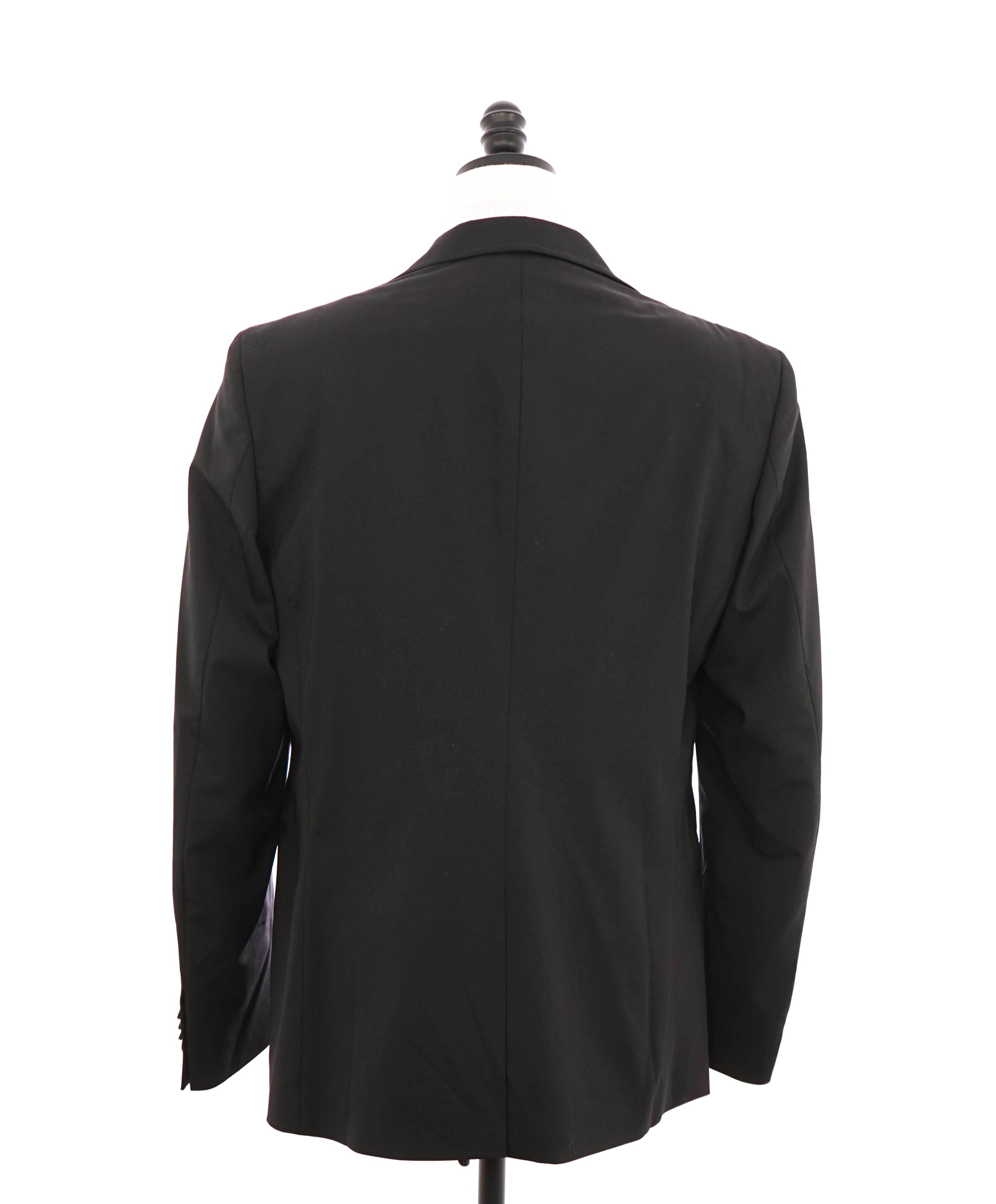 $1,675 BALLY - Black Classic Pick Stitch Wool Blazer Blazer - 42R