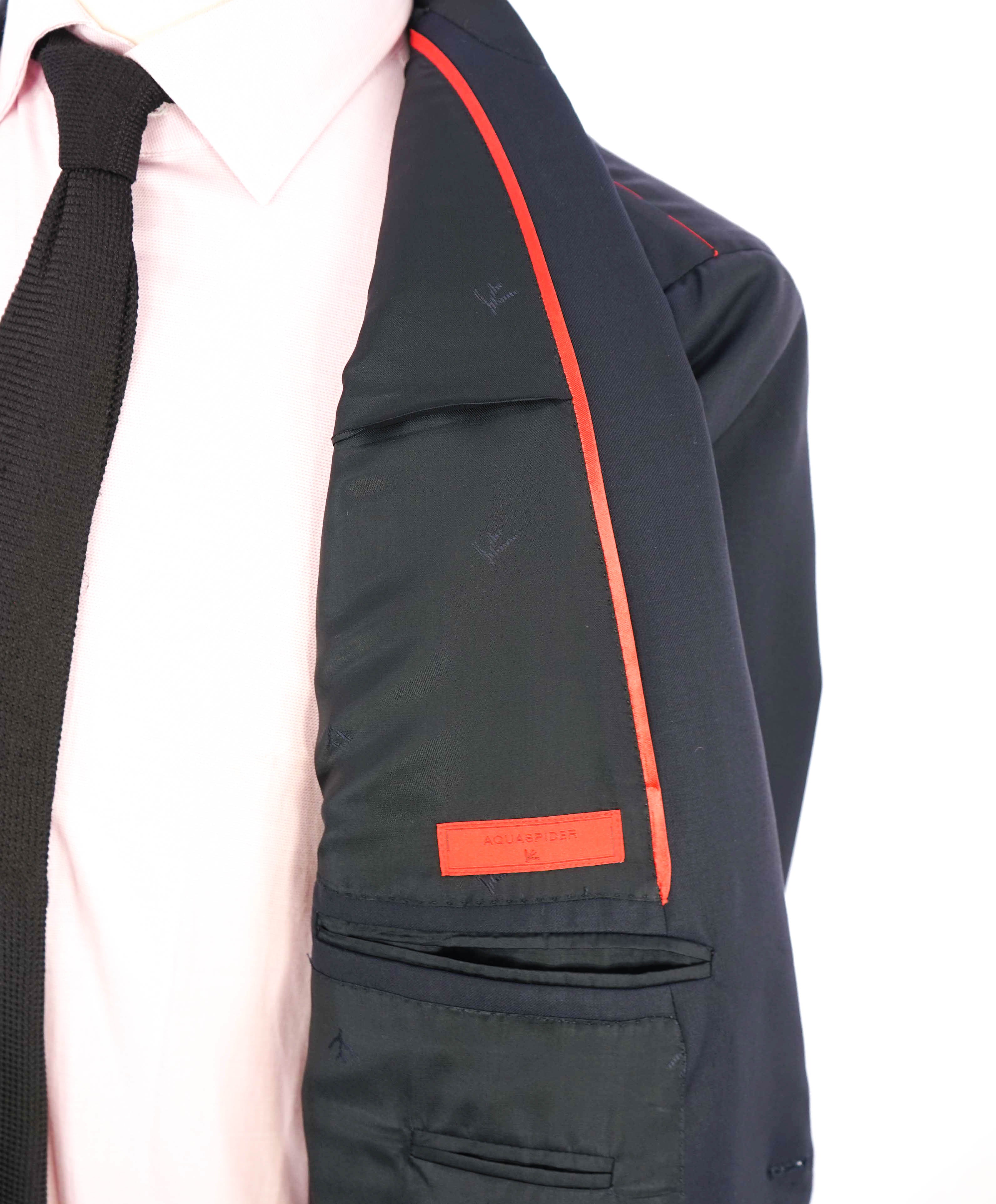 $3,750 ISAIA - Navy Blue "SANITA" *CLOSET STAPLE* Coral Pin Suit - 48R