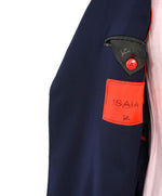 $3,295 ISAIA - "CORTINA" Navy Patch Pocket Textured Blazer - 42R