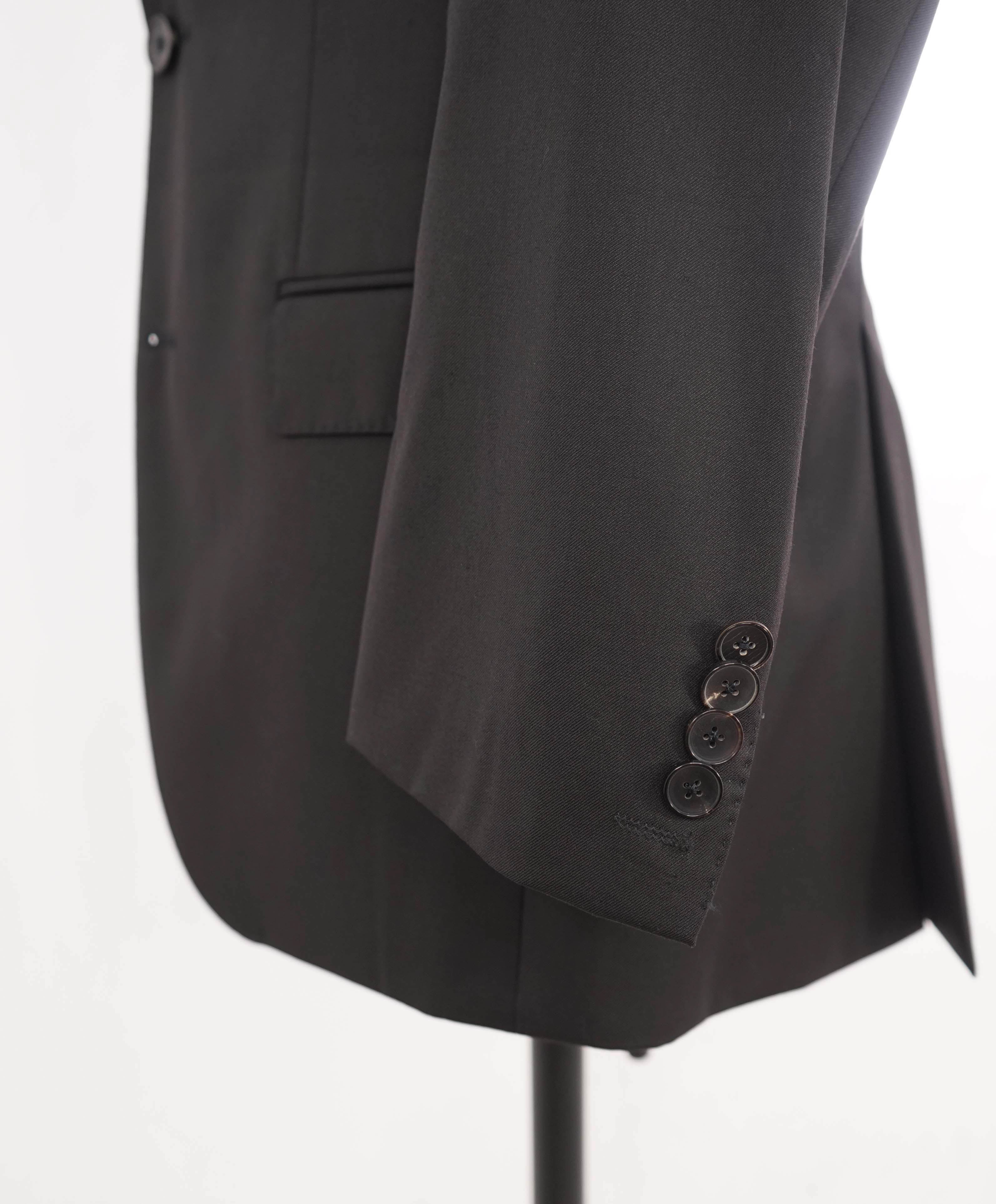 HUGO BOSS - "GUABELLO" Italian Fabric Solid Black SLIM Blazer 1-Pc - 38R