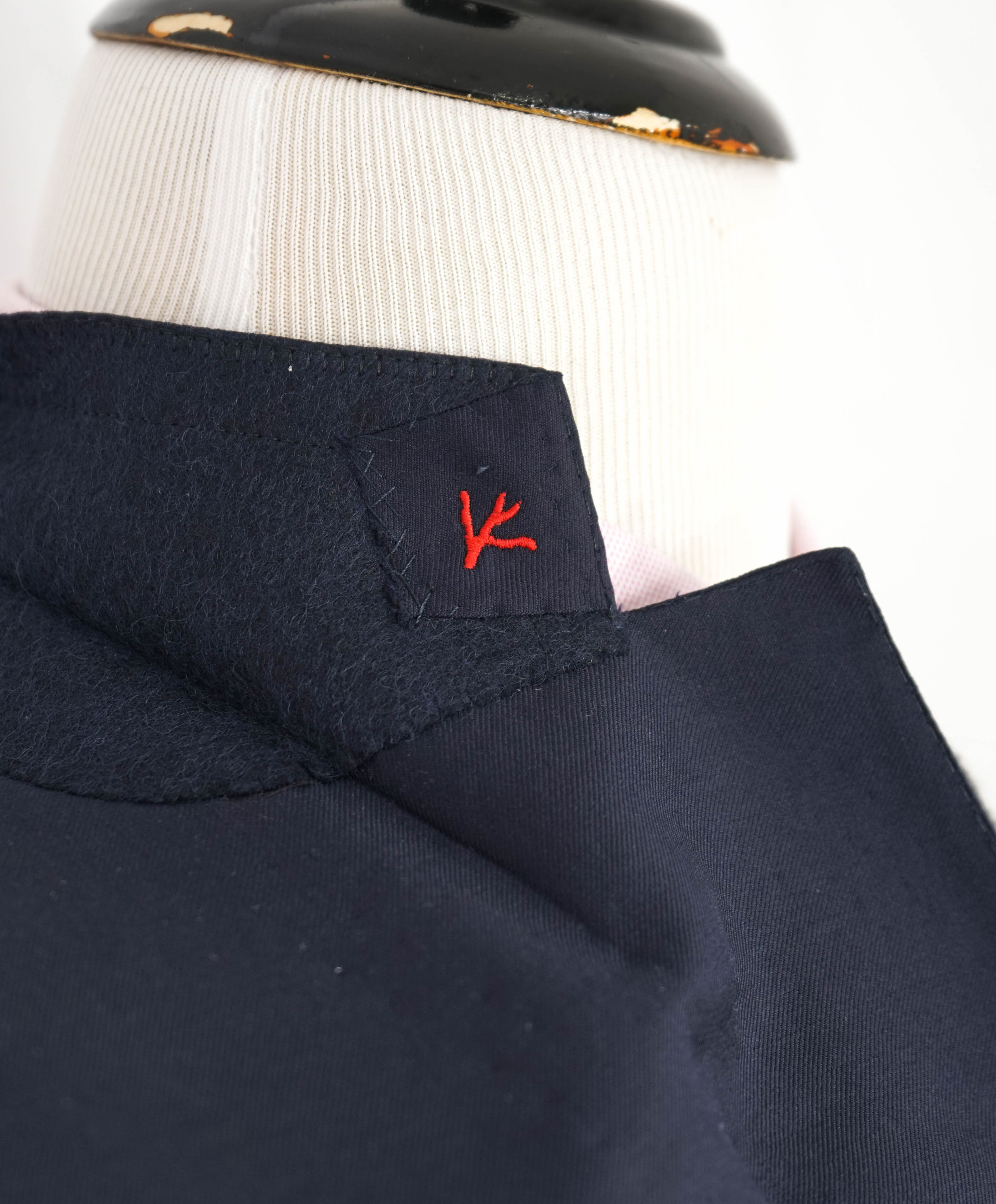 $3,750 ISAIA - Navy "SANITA 160's" *CLOSET STAPLE* Coral Pin Suit - 44R