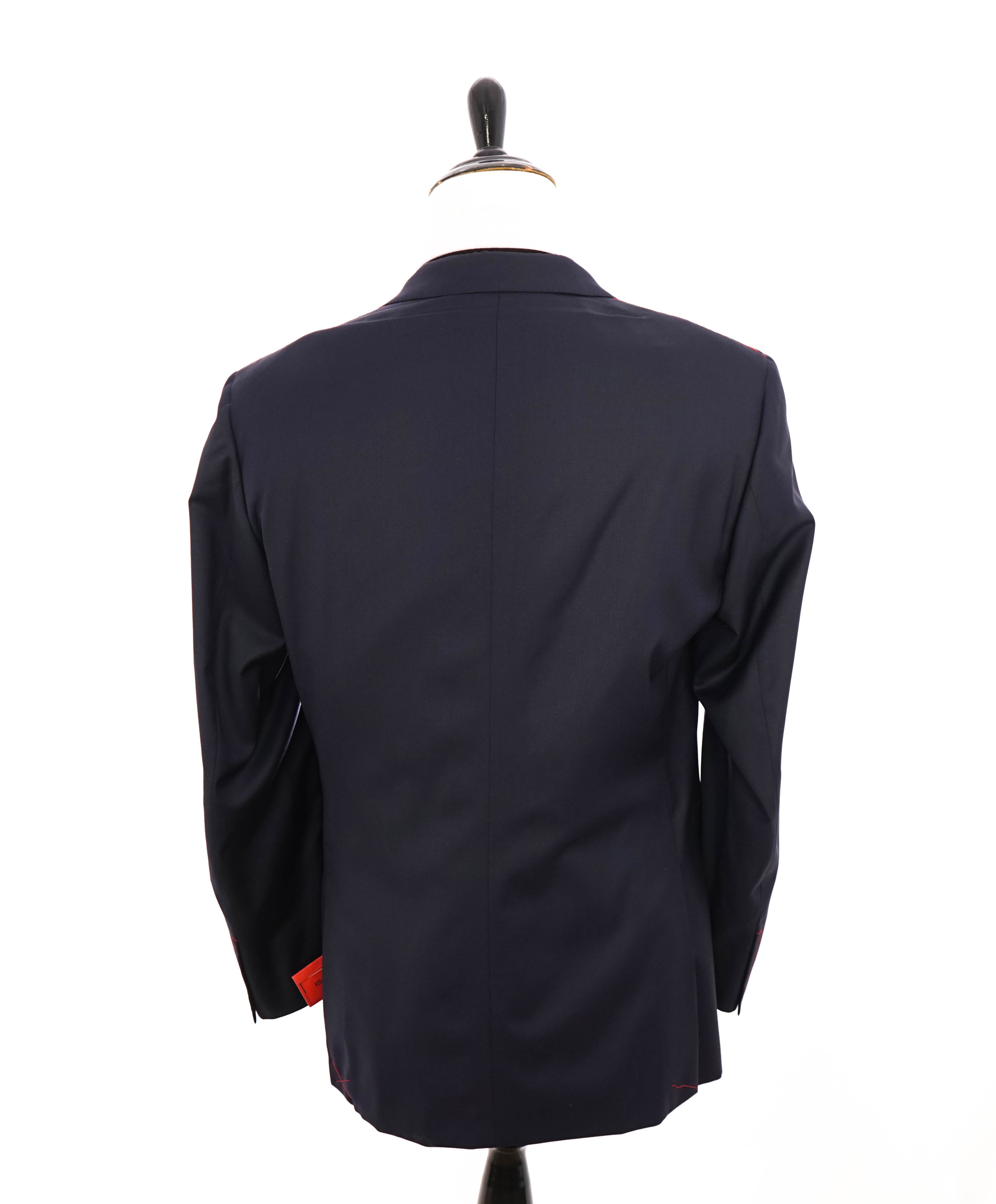 $3,750 ISAIA - Navy "SANITA 160's" *CLOSET STAPLE* Coral Pin Suit - 44R