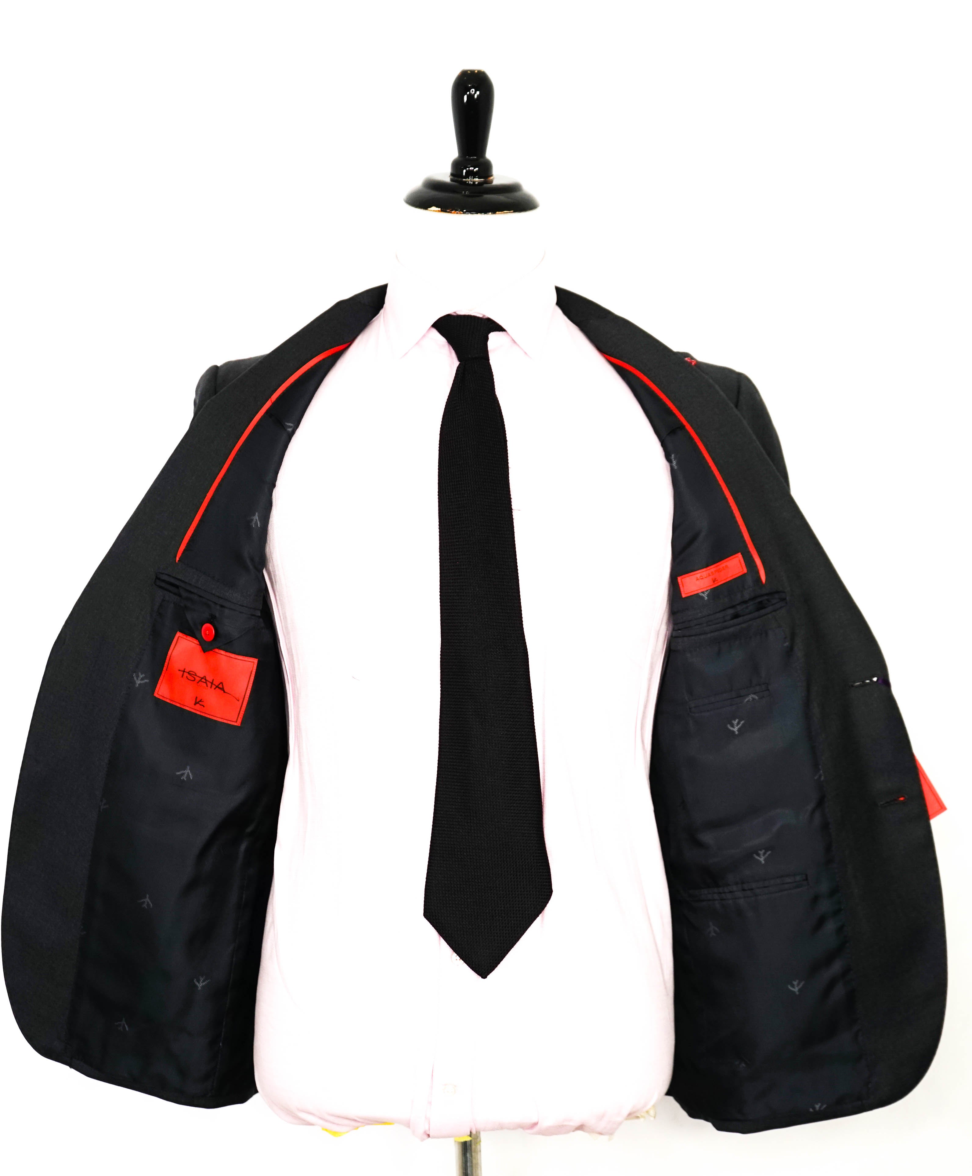 $3,750 ISAIA - Gray "AQUASPIDER" *CLOSET STAPLE* Coral Pin Suit - 40S 34W