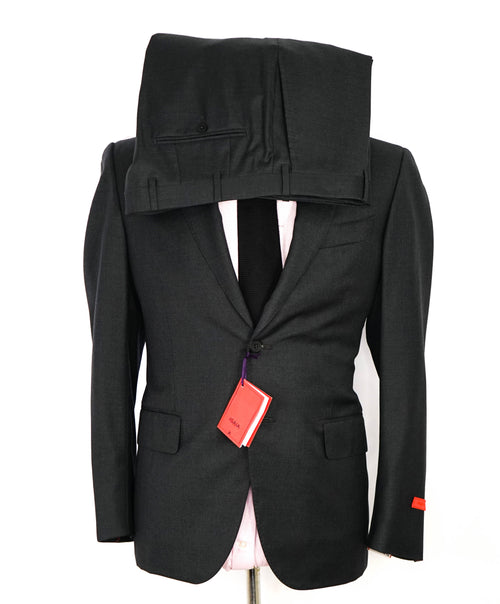 $3,750 ISAIA - Gray "AQUASPIDER" *CLOSET STAPLE* Coral Pin Suit - 40S