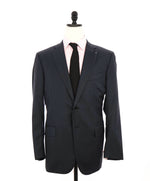 $2,995 ISAIA - Steel Blue Wool 2-Button Notch Lapel Blazer - 44R