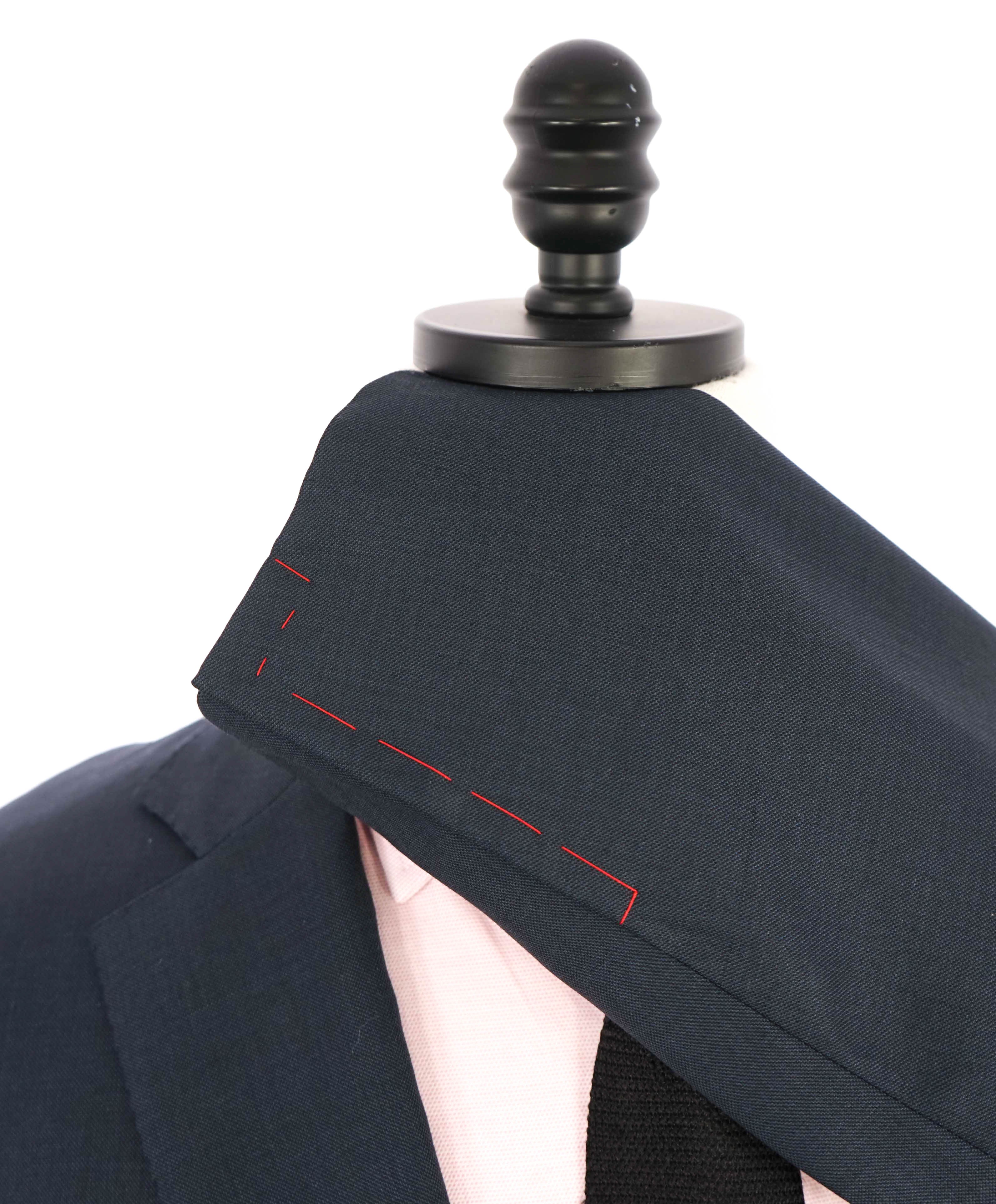 $2,995 ISAIA - Steel Blue Wool 2-Button Notch Lapel Blazer - 44R