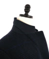 $2,395 CANALI - Gray/Blue Glen Plaid Check Wool Topcoat Coat - 40R