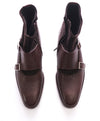 PHINEAS COLE - Double Monk Strap Leather Zip Ankle Boot Made In Italy- 8.5 US