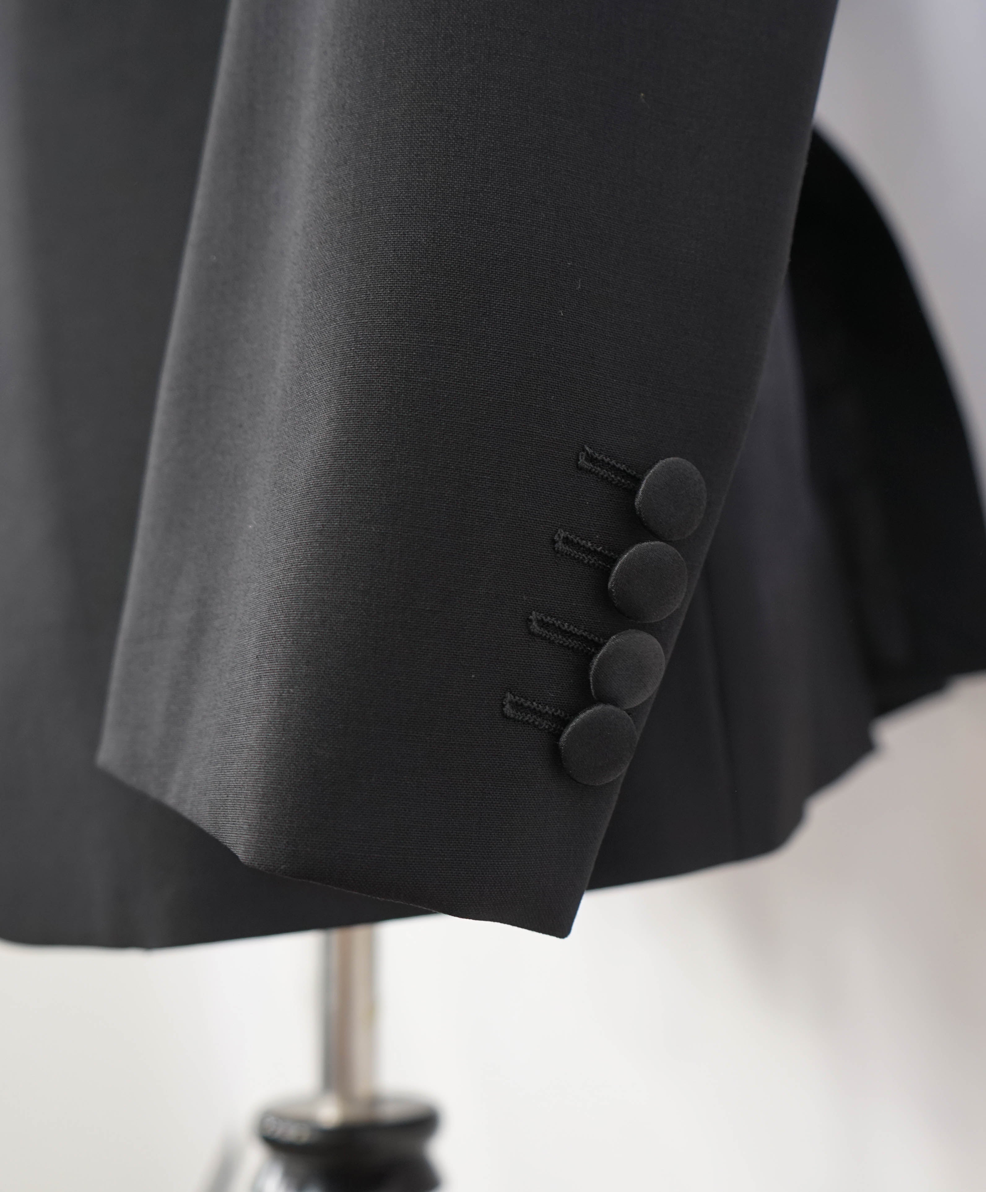 $1,995 EMPORIO ARMANI - “M LINE” 1-Btn Peak Lapel Tuxedo Suit - 44L