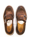 $795 ELEVENTY - Brown Monk Strap Loafers Distressed Brown Suede - 7 US (40EU)