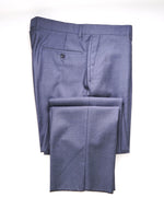 SAKS FIFTH AVE - Steel Blue Wool MADE IN ITALY Flat Front Dress Pants - 30W
