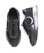 $995 SALVATORE FERRAGAMO - *GANCINI* Black/Metallic Sneaker - 10 US