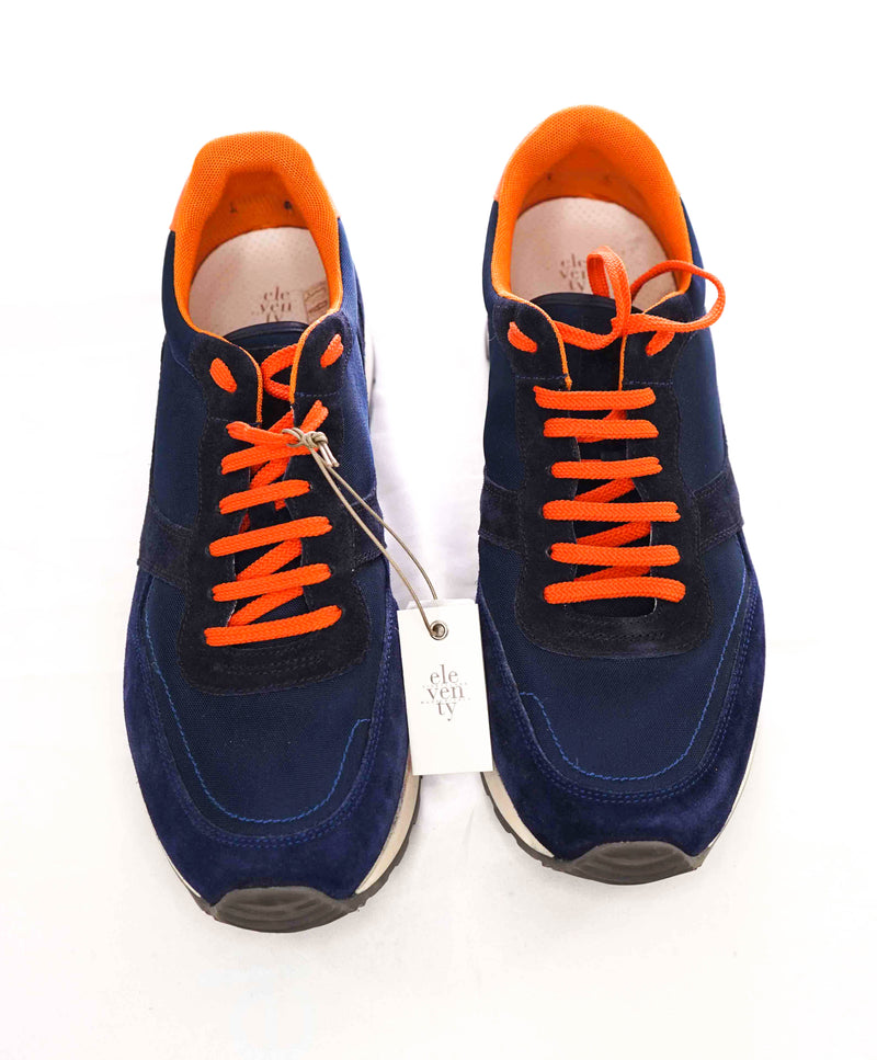 $495 ELEVENTY - 11ty Orange Mixed Media Unique Sneaker - 12 US (45EU)