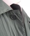Z ZEGNA - WaterProof Sage Green Raincoat W Leather Logo - Mk