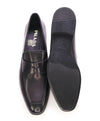 $850 PRADA - Black Leather LOGO Leather Penny Loafers - 12.5 US (11.5)