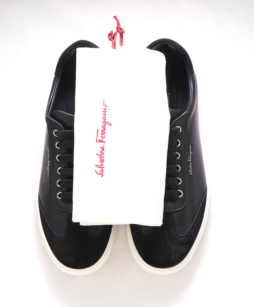 $695 SALVATORE FERRAGAMO - *PADEL* White/Black Gancini Sneaker - 9 M US