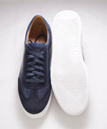 MAGNANNI - Lace Up Blue Leather Sneakers W Rubber Sole - 8 US