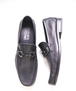 $850 SALVATORE FERRAGAMO - “GRANDIOSO" Gancini Bit Loafer Black Leather - 10 D
