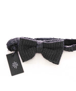 $295 ELEVENTY - Gray Knit Bow Tie - One Size