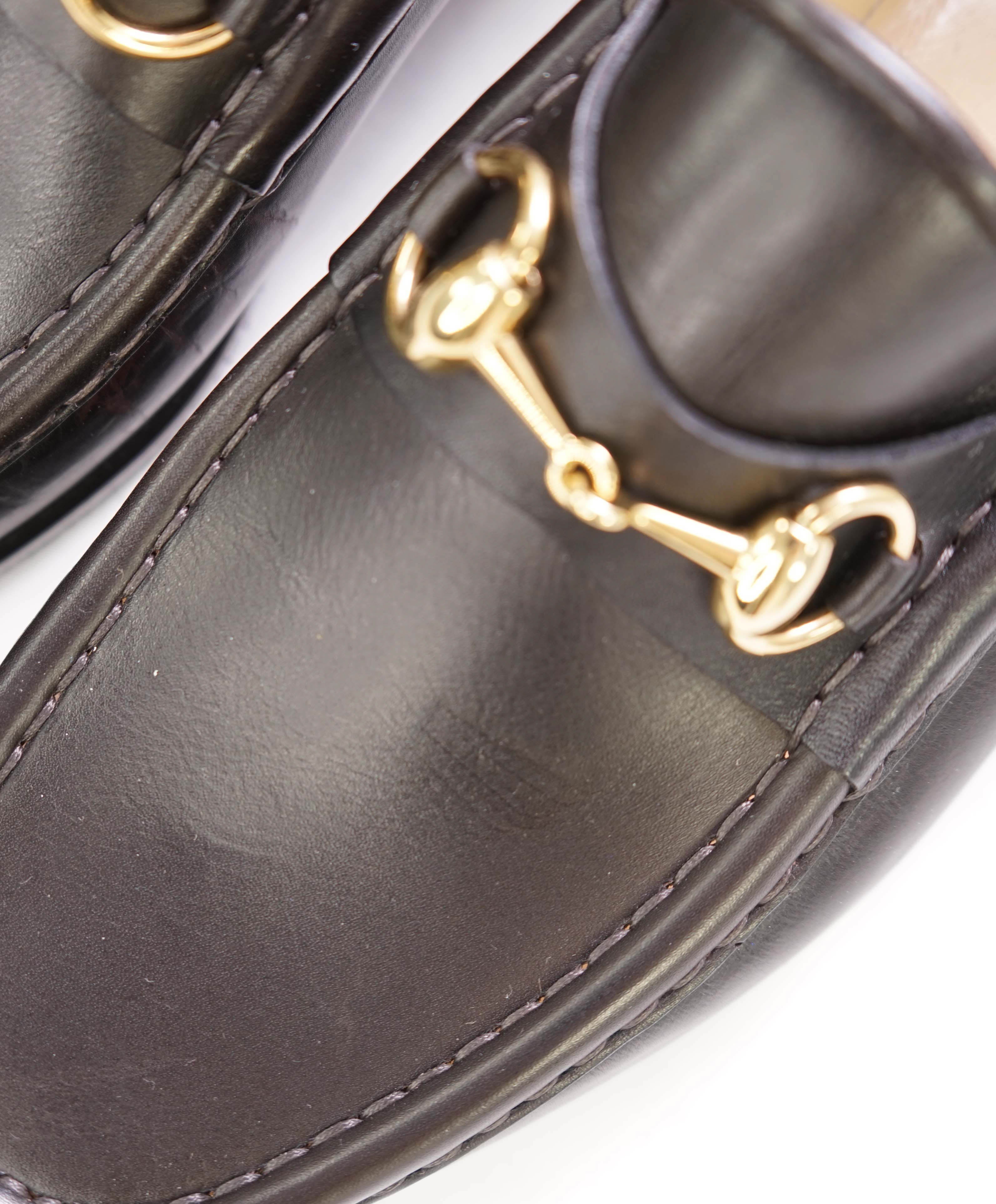 GUCCI - Horse-bit Loafers Brown Iconic Style - 8 US (7.5 G Stamped On Shoe)