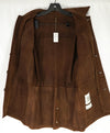 $2,495 ELEVENTY - Tobacco Brown SUEDE Safari Jacket Coat - 40R (M)