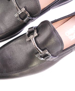 $895 SALVATORE FERRAGAMO - Black Gancini Bit Leather Loafer - 10.5 US